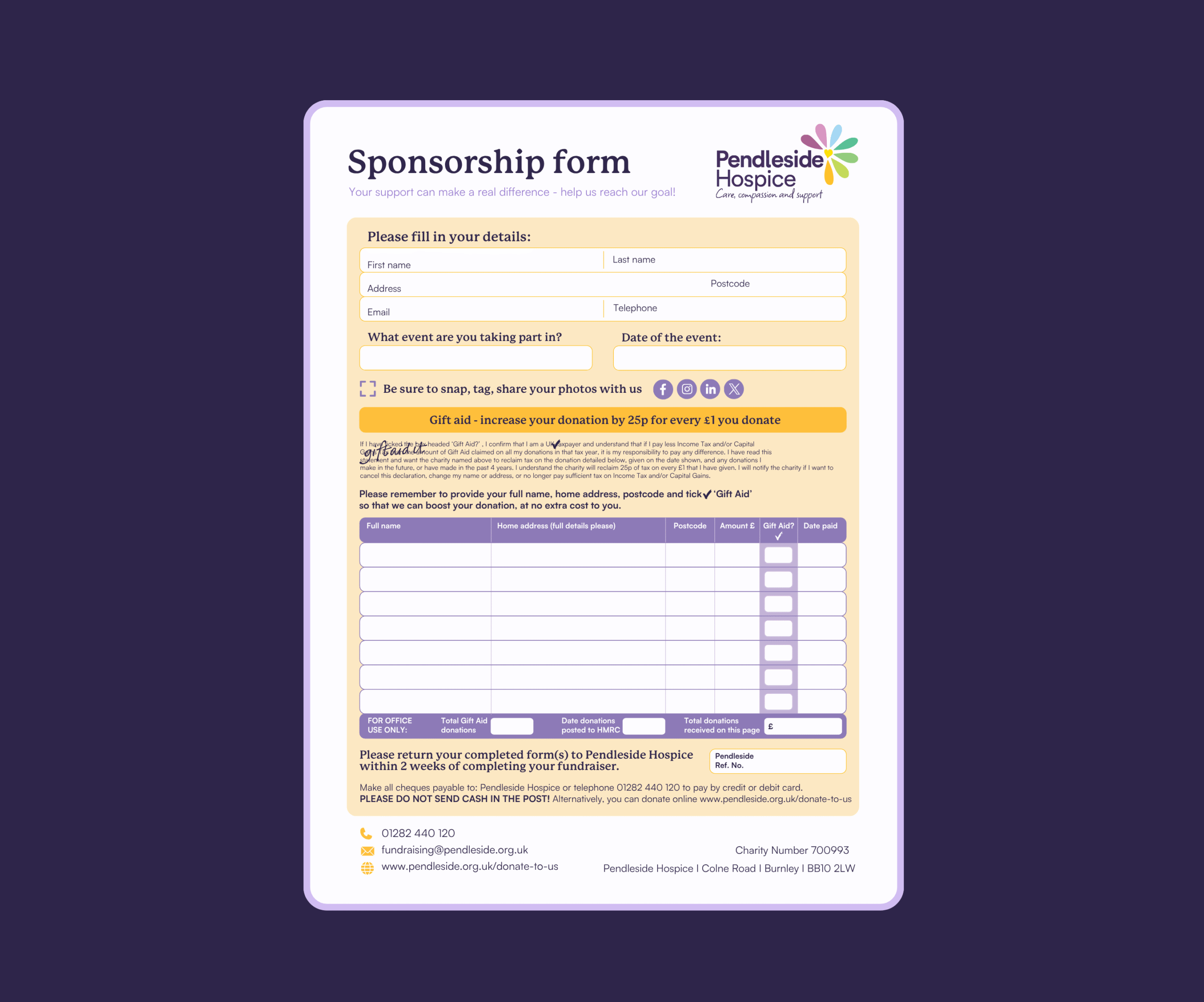 Sponsorship Form 