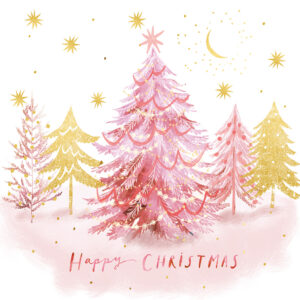 Christmas Card – Pink Trees